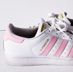 Women's pink adidas superstar